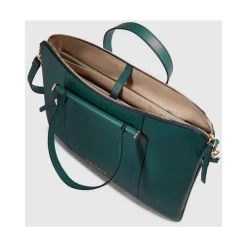 Piquadro Laptop Tasker*Expandable, slim women's laptop bag with iPad® compartment, shock absorbing and RFID protection Grøn