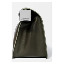 Jacquemus Clutch*Firkantet Rund Clutch Taske Mørk Khaki Grøn
