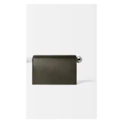 Jacquemus Clutch*Firkantet Rund Clutch Taske Mørk Khaki Grøn