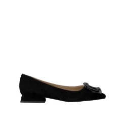 ALMA EN PENA Ballerina Sko*Flad sko firkantet ornament Sort