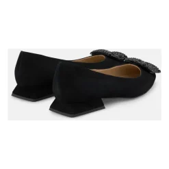 ALMA EN PENA Ballerina Sko*Flad sko firkantet ornament Sort