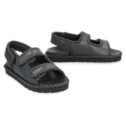 Bottega Veneta Sandaler*Flade sandaler med Torchon dekoration Grå