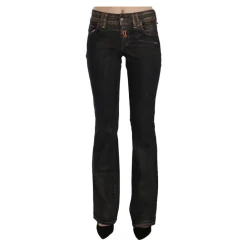 John Galliano Jeans*Flared Denim med Flatterende Talje i Sort