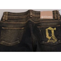 John Galliano Jeans*Flared Denim med Flatterende Talje i Sort