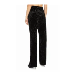 Patrizia Pepe Bukser*Flared Velvet Trousers Sort
