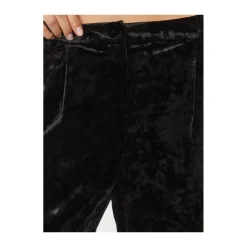 Patrizia Pepe Bukser*Flared Velvet Trousers Sort