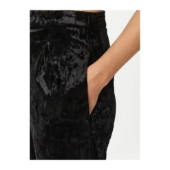 Patrizia Pepe Bukser*Flared Velvet Trousers Sort