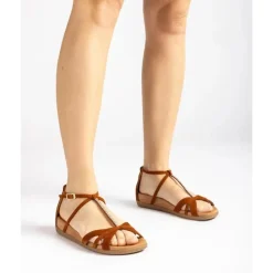 Unisa Sandaler*Flat Sandals Brun