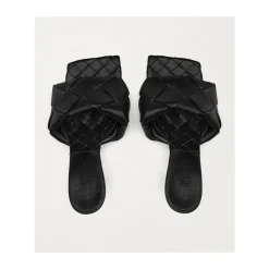 Bottega Veneta Stiletter*Flettede Lido Sandaler Sort