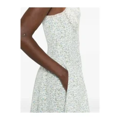 Ermanno Scervino Kjoler*Floral Print Silk Maxi Dress Hvid