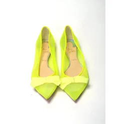 Christian Louboutin Ballerina Sko*Fluro flad sko med spids tå Gul