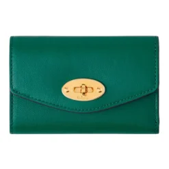 Mulberry Punge & Kortholder*Foldet Multi-Card Wallet med Postman`s Lock Grøn