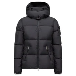 Moncler Jakker*Fourmines Hætteforet Kort Dunjakke Sort