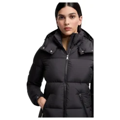 Moncler Jakker*Fourmines Hætteforet Kort Dunjakke Sort