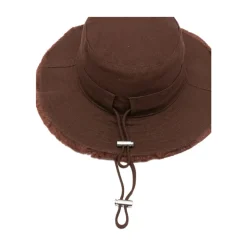 Jacquemus Huer & Kasketter*Frayed Brim Cap Brun