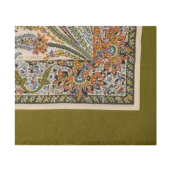 Etro Tørklæder*Frynset Paisley Tørklæde Grøn