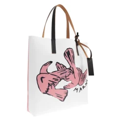 Marni Indkøbstasker*Fur Håndtaske Hvid