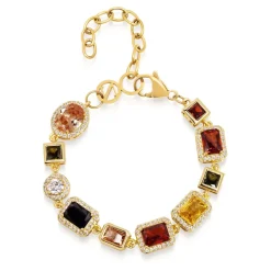Nialaya Smykker*Gem Bracelet in Gold Gul