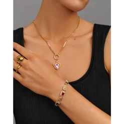 Nialaya Smykker*Gem Bracelet in Gold Gul