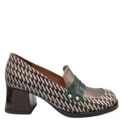 Chie Mihara Pumps*Geometrisk Læder Moccasin Multifarvet