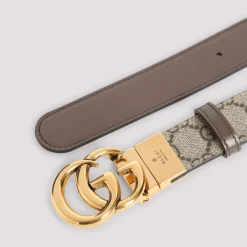 Gucci Bælter*GG Supreme Reversible Belt Beige