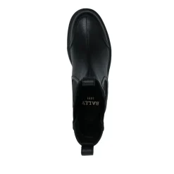 Bally Chelsea Boots*Ginny Flade Læderstøvler med Bred Læg Sort