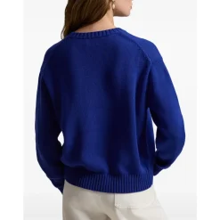 Polo Ralph Lauren Striktrøjer & Sweatere*Girocollo con Teddy Blå