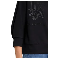 Betty Barclay Sweatshirts*Glitrende Sweatshirt med Ståkrave Sort