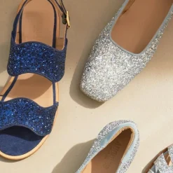 Angulus Ballerina Sko*Glitter Ballerina - Lys Blå