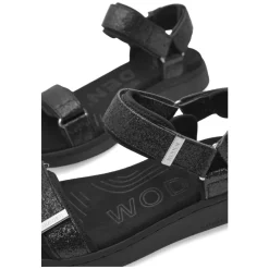 Woden Sandaler*Glitter Line Sandal Moderne Komfort Sort