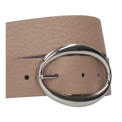 Orciani Bælter*Graineret læder vendbart bælte med ovalt spænde Beige