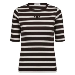 Co'Couture Striktrøjer & Sweatere*GrannyCC Rib Emb SS T-shirt Multifarvet