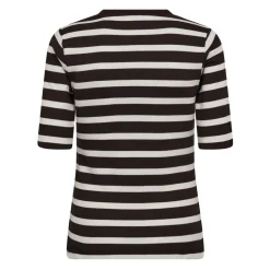 Co'Couture Striktrøjer & Sweatere*GrannyCC Rib Emb SS T-shirt Multifarvet