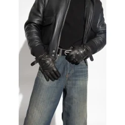 Diesel Handsker*G-Reies Leather Gloves Sort