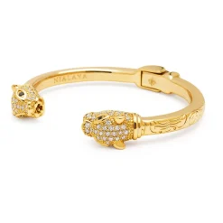 Nialaya Smykker*d CZ Panther Armbånd Gul