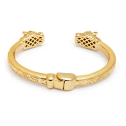 Nialaya Smykker*d CZ Panther Armbånd Gul