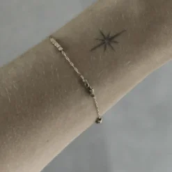 Dansk Copenhagen Smykker*d Firkantet Perlearmbånd Gul