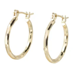 FRIIHOF+SIIG Smykker*d Shiny Hoop Øreringe Gul