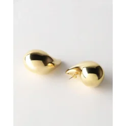 Bottega Veneta Smykker*d Teardrop Skulpturelle Stud Øreringe Gul