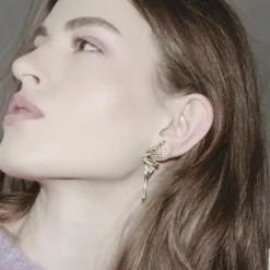 Dansk Copenhagen Smykker*d Wing Statement Ørering Gul