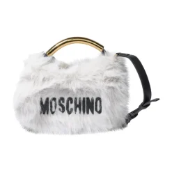 Moschino Skuldertasker*Handle Me Mini Furry Hvid