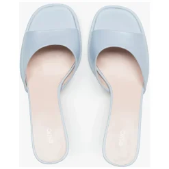 Estro Stiletter*Heeled Leather Mules Blå
