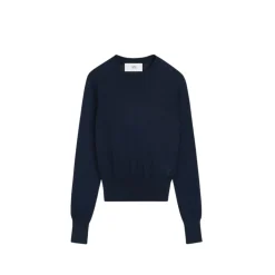 Ami Paris Sweatshirts*Hjerte Ven Rund Hals Sweater Blå