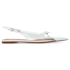Alaïa Ballerina Sko*Hjerte-motiv slingback flade sko Hvid