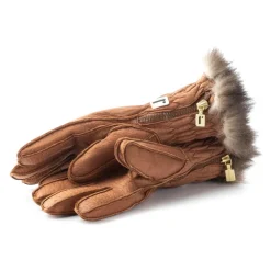 Restelli Guanti Handsker*Håndlavet Italiensk Brandy Ski Handsker Brun