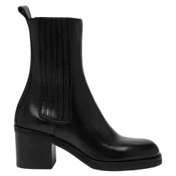 Elia Maurizi Støvler*Håndlavet Læderstøvle med Elastiske Indsatser Sort