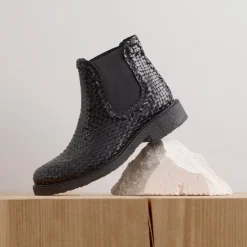Angulus Støvler|Chelsea Boots*Håndvævet Chelsea Støvle - Sort
