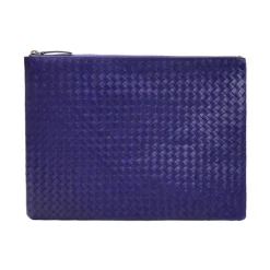 Dragon Diffusion Clutch*Håndvævet læderpung i intens Lilla