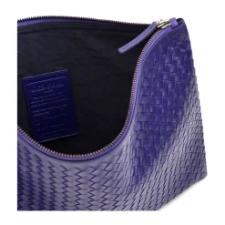 Dragon Diffusion Clutch*Håndvævet læderpung i intens Lilla