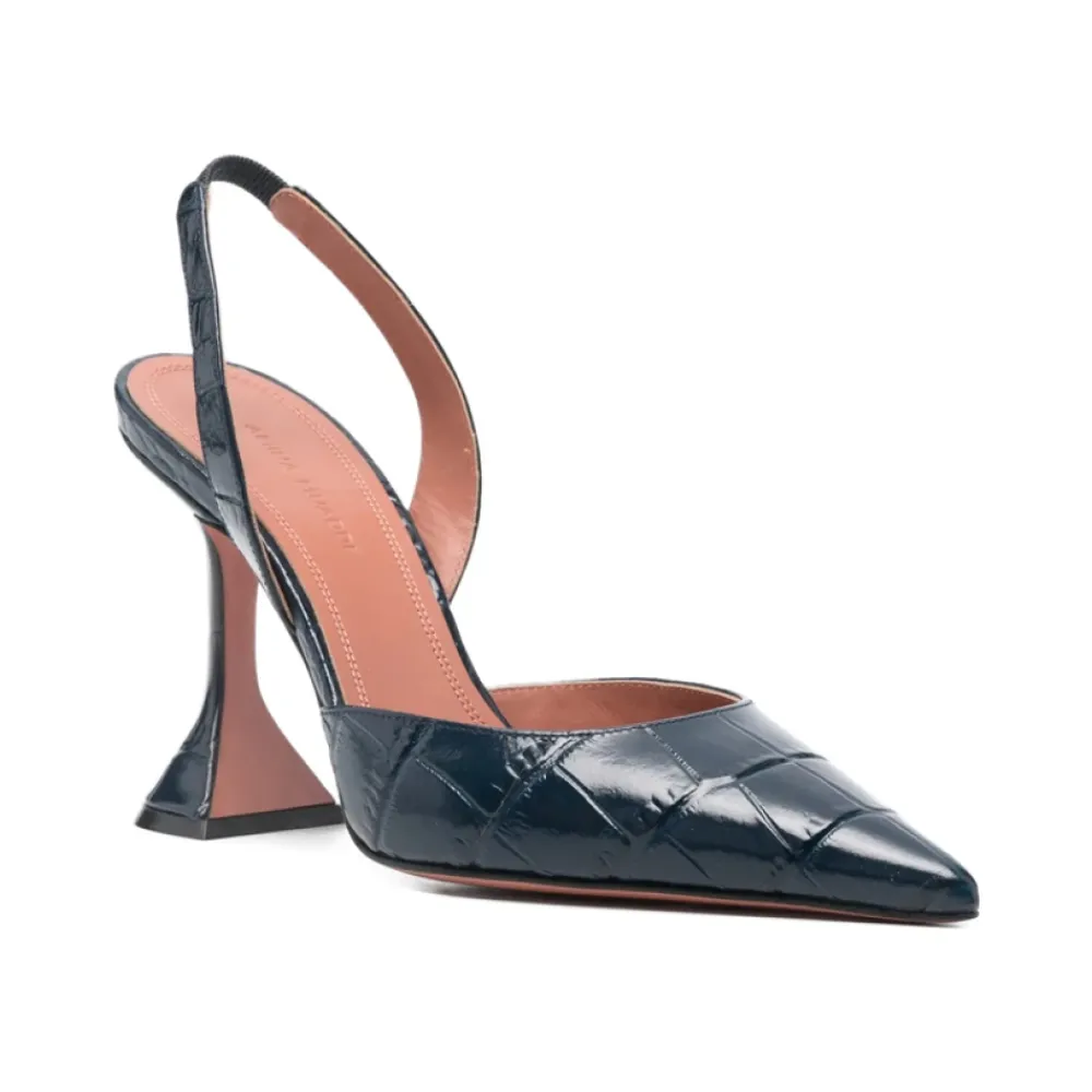 Amina Muaddi Pumps|Stiletter*Holli Sling 95 Blå